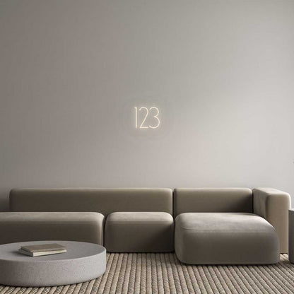 Dein personalisiertes Neon Schild 123